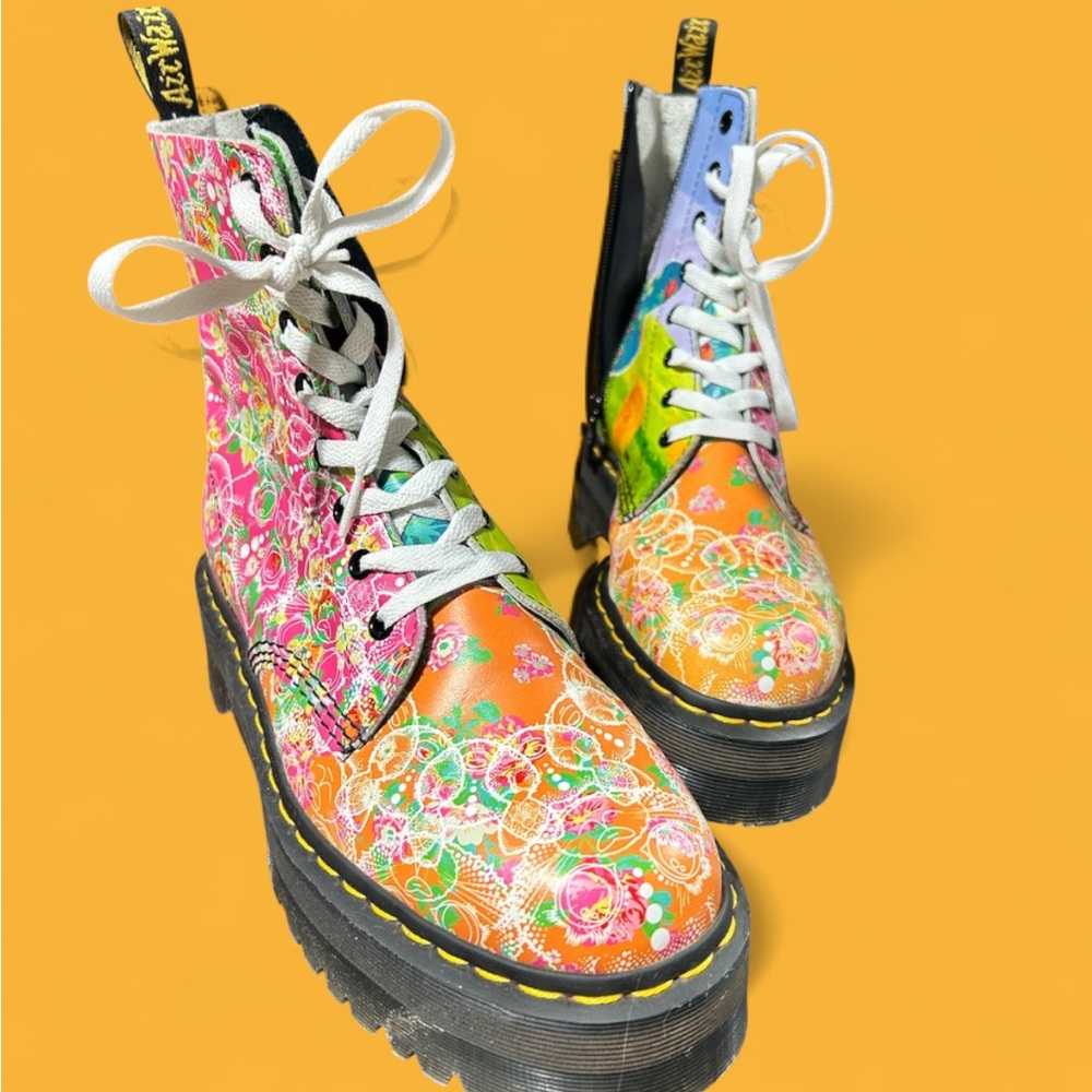 ♥️Rare Dr. Martens Jadon Daze Platform Boots – EU 42 / US 10 – Floral